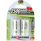 Ansmann Oplaadbare C / HR14 Ni-MH Batterijen (2 stuks, 2500 mAh)