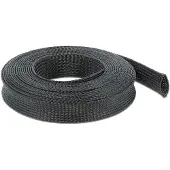 DeLOCK Polyester kabelsleeve | rekbaar | 25mm | zwart | 5 meter