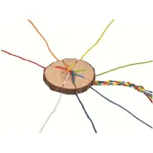 Goki 58484 Breinaald Diameter 7 cm Hout 7 Draden Meerkleurig