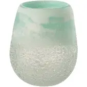 J-Line Windlicht scavo glas aqua small