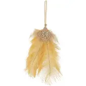 J-Line Hanger veren oker geel strass