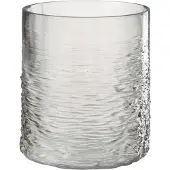 J-Line Windlicht zee glas grijs small