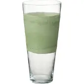 J-Line Vaas delph glas transparant/groen small
