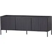 Woood New Gravure Tv-meubel B 150 cm - Grenen - Zwart