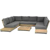Lifestyle Garden Furniture Lifestyle Hilton loungeset U-vorm 6-delig