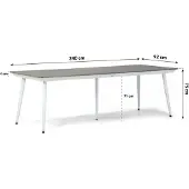 Lifestyle Garden Furniture Lifestyle Yala dining tuintafel 240 x 92 cm