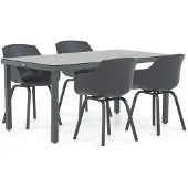Lifestyle Garden Furniture Lifestyle Salina/Porto 160 cm dining tuinset 5-delig