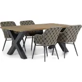 Lifestyle Garden Furniture Lifestyle Crossway/Cardiff 180 cm dining tuinset 5-delig