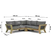 Santika Furniture Santika Cantik hoek loungeset 3-delig