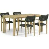 Lifestyle Garden Furniture Lifestyle Dallas/Weston 160 cm dining tuinset 5-delig