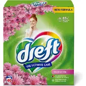 Dreft 4x Poeder Wasmiddel Touch Pink 40 Wasbeurten 2,6 Kg