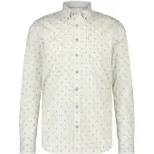 State of Art overhemd creme en blauw print