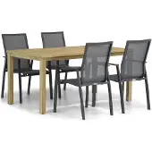 Garden Collections Lifestyle Ultimate/Weston 160 cm dining tuinset 5-delig