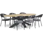 Santika Furniture Santika Vivian/Brookline 240 cm ovaal dining tuinset 7-delig