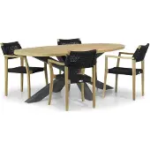 Lifestyle Garden Furniture Lifestyle Dallas/Brookline 200 cm dining tuinset 5-delig