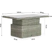 Garden Collections Hamilton loungetafel verstelbaar natural