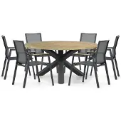 Lifestyle Garden Furniture Lifestyle Fiora/Rockville 160 cm dining tuinset 7-delig