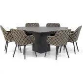 Lifestyle Garden Furniture Lifestyle Crossway/Graniet 170 cm triangel dining tuinset 7-delig