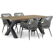 Lifestyle Garden Furniture Lifestyle Advance/Cardiff 180 cm dining tuinset 5-delig
