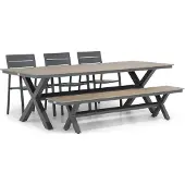 Lifestyle Garden Furniture Lifestyle Stella/Forest 240 cm dining tuinset 5-delig