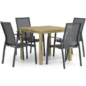 Garden Collections Lifestyle Ultimate/Weston 90 cm dining tuinset 5-delig