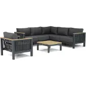 Santika Furniture Santika Shadow/Riviera 75 cm hoek loungeset 5-delig