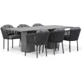 Santika Furniture Santika Novita/Graniet 220 cm dining tuinset 7-delig