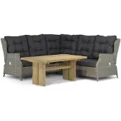 Garden Collections Chicago/Brighton 140 cm dining loungeset 4-delig