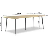 Lifestyle Garden Furniture Lifestyle Montana dining tuintafel 240 x 100 cm