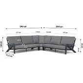 Santika Furniture Santika Cinta hoek loungeset 3-delig