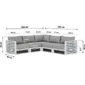 Santika Furniture Santika Jaya hoek loungeset 5-delig