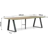 Lifestyle Garden Furniture Lifestyle Palta dining tuintafel 240 x 100 cm