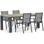 Lifestyle Garden Furniture Lifestyle Fiora/Veneto 180 cm dining tuinset 5-delig