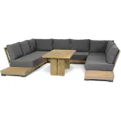 Garden Collections Lifestyle Hilton/Brighton 140 cm loungeset U-vorm 6-delig