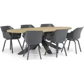 Hartman Sophie element/Brookline 240 cm ovaal dining tuinset 7-delig