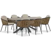 Lifestyle Garden Furniture Lifestyle Nice/Matara 220 cm dining tuinset 7-delig