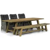 Garden Collections Kingston/Lazio 260 cm dining tuinset 5-delig