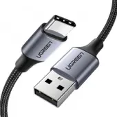 UGREEN Nickel-plated USB-C cable QC3.0 2m with aluminium plug (Black)