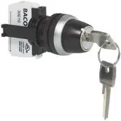 Baco Sleutelschakelaar 600 V 10 A met adapter, Knoppen + Schakelaars