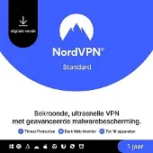 NordVPN Standard – 1 Jaar Vpn- En Cybersecuritysoftware-abonnement Voor 10 Apparaten