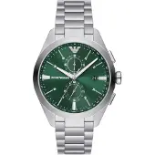 Giorgio Armani Claudio Heren Horloge Zilverkleurig AR11480