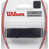 Wilson Premium Lederen Grip - Zwarte Basis Tennisgrip (1 Stuk)