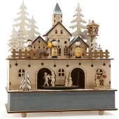 Small Foot - Houten Muziekdoos Kerstdorp met Licht