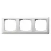 Gira System 55 afdekraam 3-voudig Glanzend wit