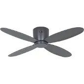 CasaFan Smart plafondventilator ECO PLANO II, Ø 112 cm antraciet DC Eco Plano II, alu / grijs / zink, Woon-/ Eetkamer, Kunststof, Modern