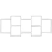 En.casa Wandplank Jessheim met 7 vakken 161x18x65 cm wit mat