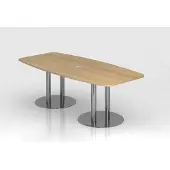 Hjh OFFICE PRO KARAT S 22 C - Karat Eiken met voetstuk / chroom 220 x 103