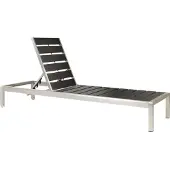 Beliani NARDO - Strandstoel - Zwart - Aluminium
