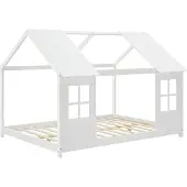 En.casa Kinderbed Tostedt huisbed grenen wit 140x200 cm []