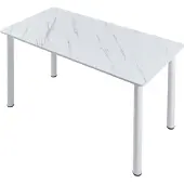 En.casa Eettafel Tammela 120x60x75 cm marmer wit